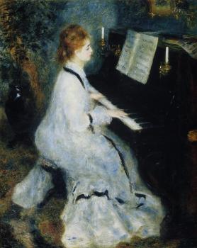 Pierre Auguste Renoir : Young Woman at the Piano